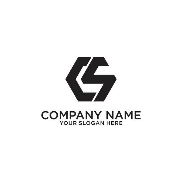 CS or SC Initial Logo design monogram Isolated on white background.