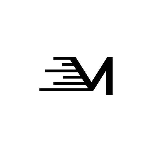 Letter Fast Logo Design Concept Letter Technology Vector Logo Design — Stockvektor