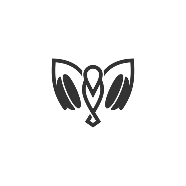 Vector Logo Design Bird Headphone Vector Logo — 스톡 벡터