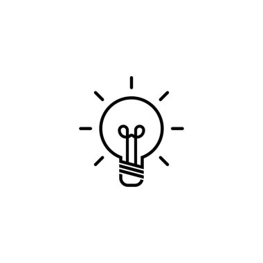 Light bulb line icon vector, Idea sign, solution, Thinking concept. Lighting Electric lamp. Electricity, Shine.