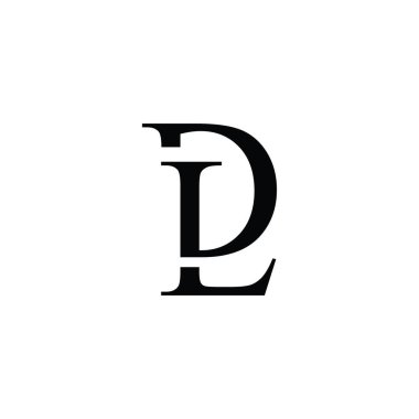 DL or LD initial letter logo design vector.