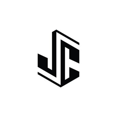 JC or CJ initial letter logo design vector.