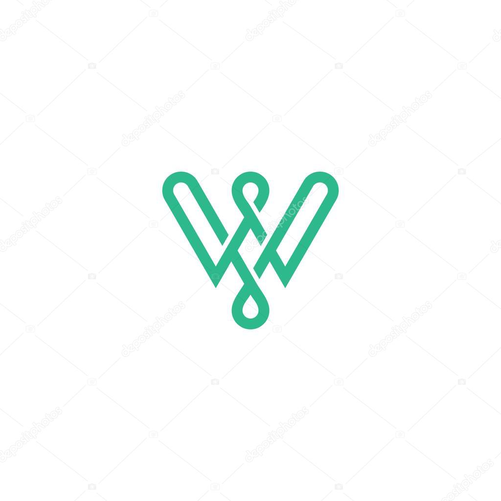 W initial letter logo design vector.