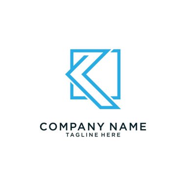 Initial K letter Logo design concept. Vector abstract letter K logo. Design concept letter K template. Modern K mark