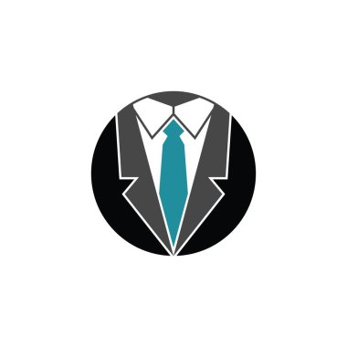 Tuxedo man logo design vector illustration. Tuxedo shirt. Tuxedo symbol illustration