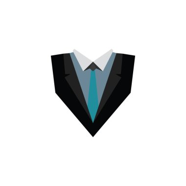 Tuxedo man logo design vector illustration. Tuxedo shirt. Tuxedo symbol illustration