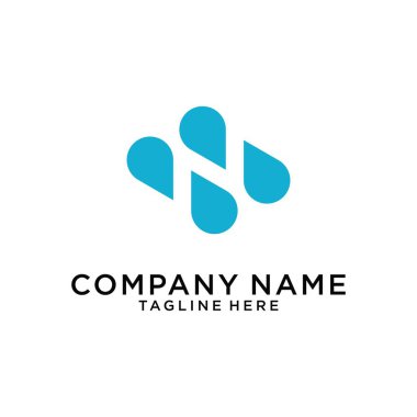 Initial letter N logo design vector concept on white background.