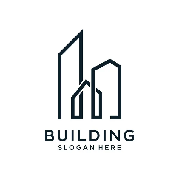 Building Idea Vector Logo Design Template Real Estate Logo Vector — Image vectorielle