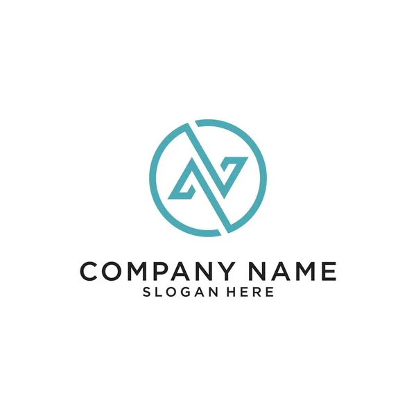 Letter Monogram Logo Design Vector White Background — Stock Vector