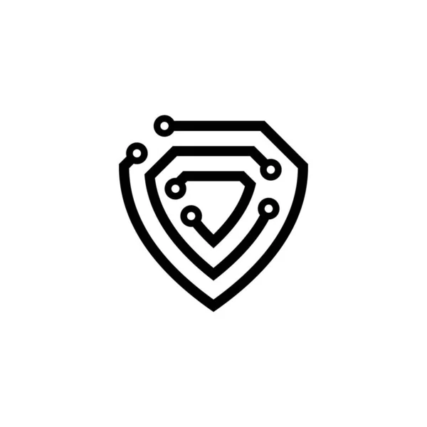 Vector Design Security Logo Security Logo Technology Your Company Shield — Stockvektor