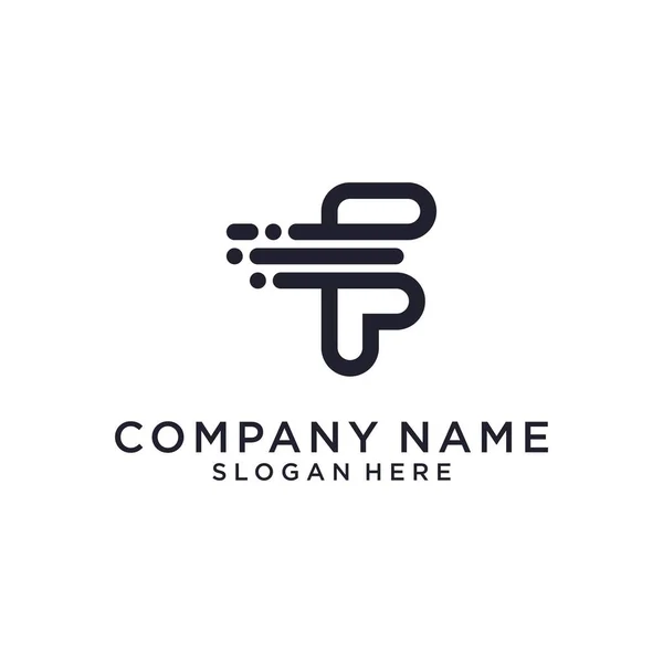 Initial Letter Logo Design Template Vector White Background — Wektor stockowy