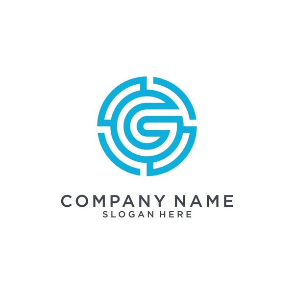 Initial Letter Logo Design Vector Template White Background —  Vetores de Stock