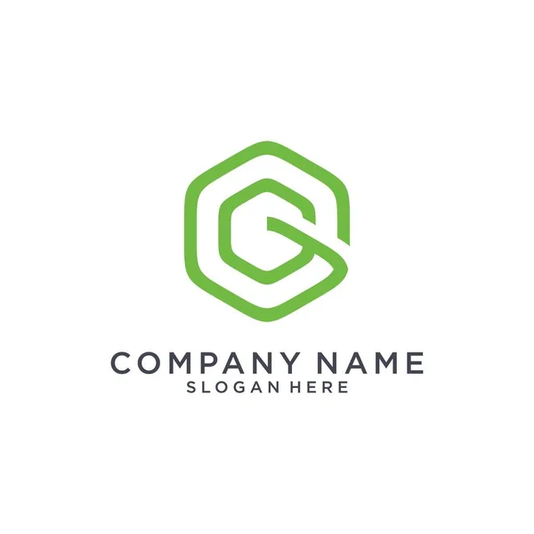 Initial Letter Logo Design Vector Template White Background —  Vetores de Stock