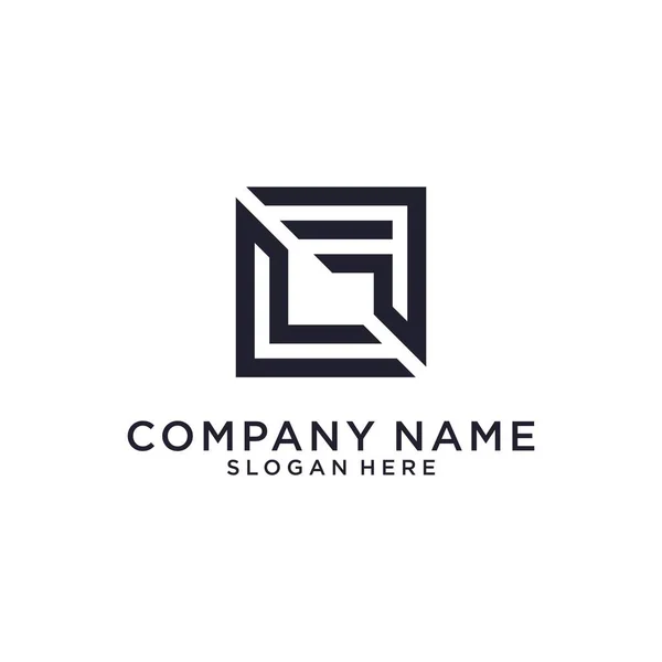 Initial Letter Logo Design Vector White Background — Stok Vektör