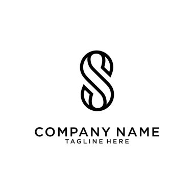 S initial letter logo design vector template on white background.