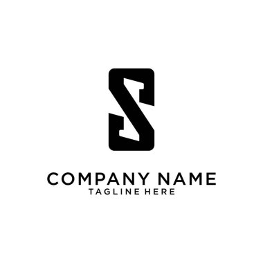 S initial letter logo design vector template on white background.