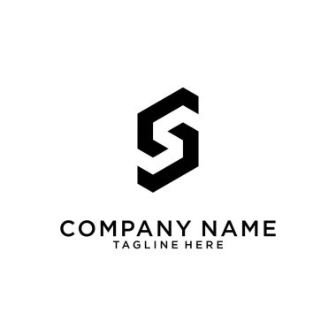 S initial letter logo design vector template on white background.