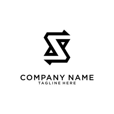 S initial letter logo design vector template on white background.