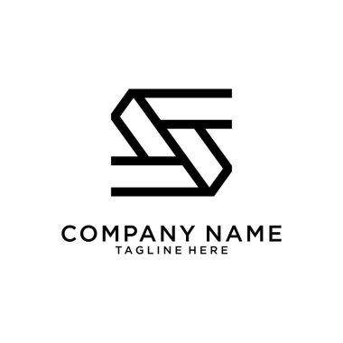 S initial letter logo design vector template on white background.
