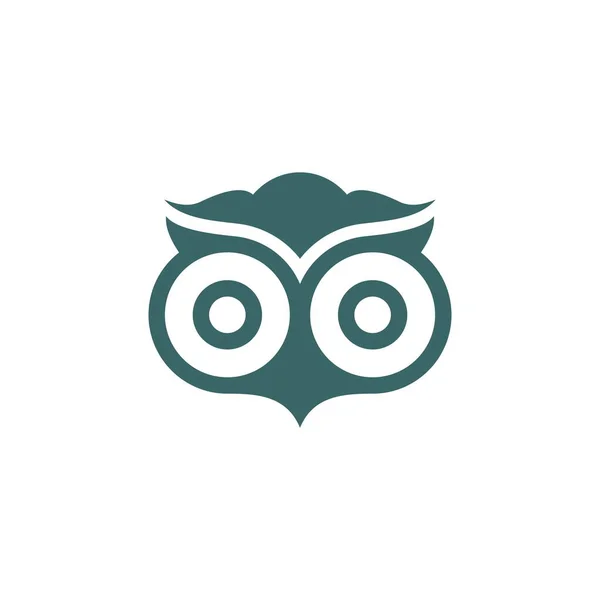 Owl Vector Logo Design Illustration Owl Logo Owl Icon White — Stok Vektör