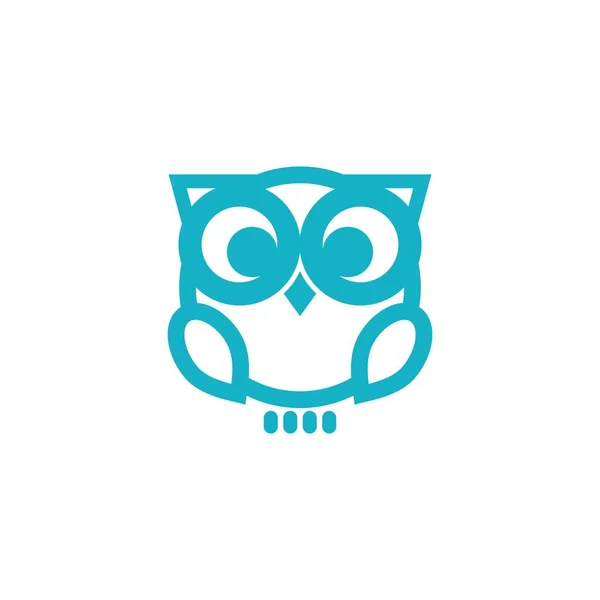 Owl Vector Logo Design Illustration Owl Logo Owl Icon White — Stock Vector