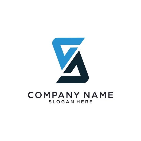 Initial Letter Logo Design Vector Template White Background — Vector de stock