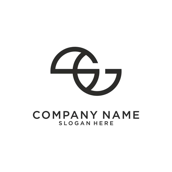 Letter Logo Design Vector Template White Background — Vetor de Stock