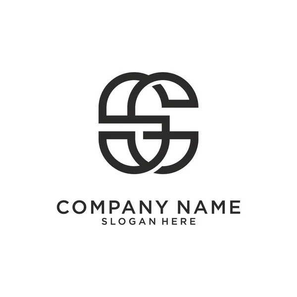 Letter Logo Design Vector Template White Background — Vettoriale Stock