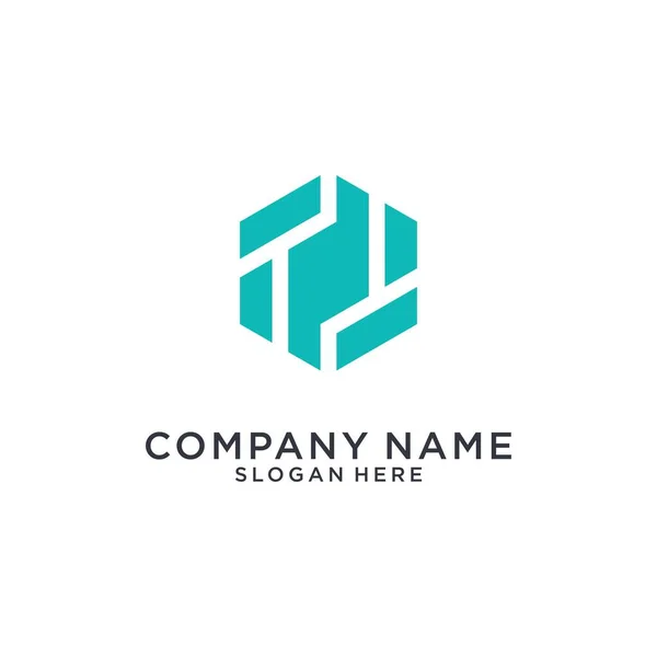 Initial Letter Logo Design Vector White Background — Stok Vektör