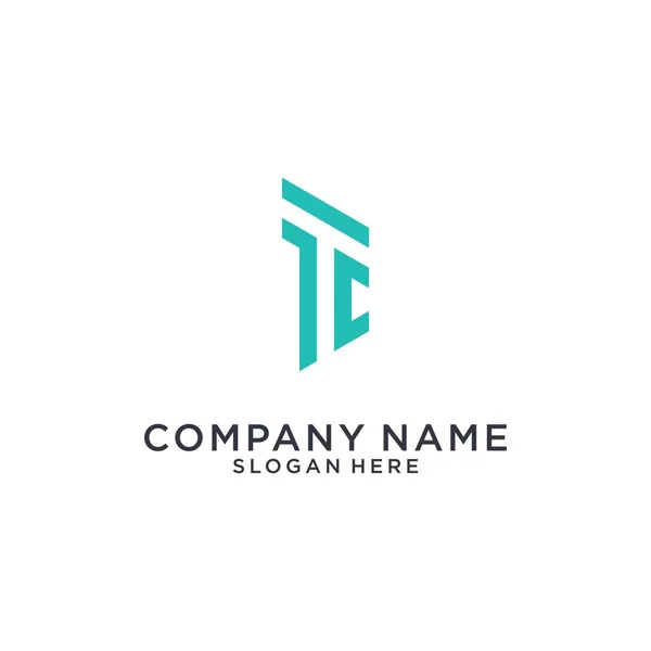 Initial Letter Logo Design Template White Background — Stockový vektor