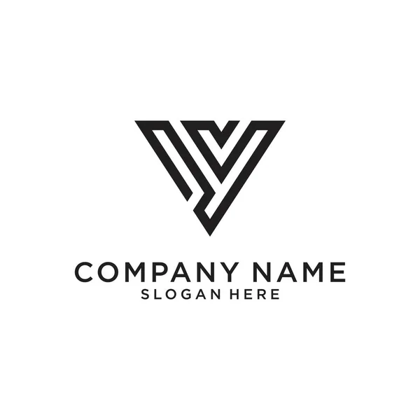 Initial Letter Logo Design Template Vector White Background — Vetor de Stock