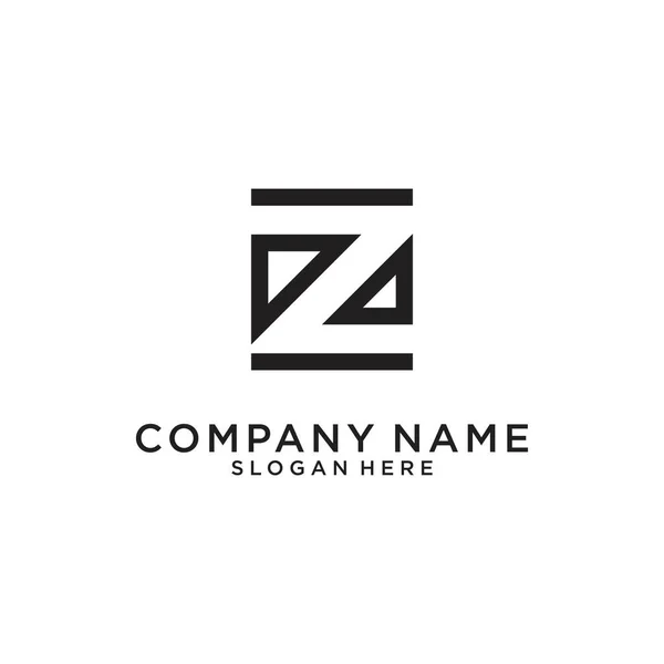 Letter Monogram Logo Design Vector White Background — Stock Vector