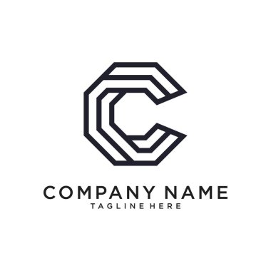 Initial letter C logo design concept.