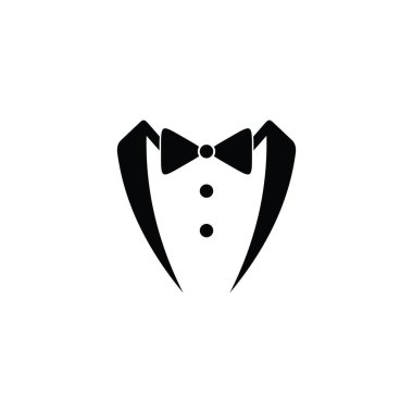 Tuxedo Gentleman Flat vector Icon design template. Tuxedo logo. Tuxedo vector
