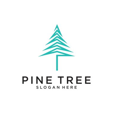 Pine tree icon illustration isolated vector sign symbol. Pine tree vector. Pine tree logo