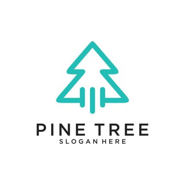 Pine tree icon illustration isolated vector sign symbol. Pine tree vector. Pine tree logo