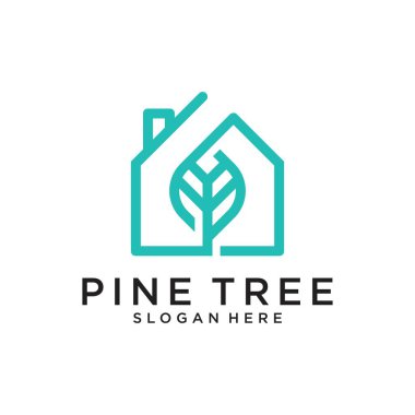 Pine tree icon illustration isolated vector sign symbol. Pine tree vector. Pine tree logo