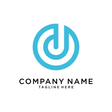 D or DD letter logo design vector.