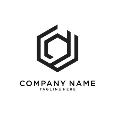 D or DD letter logo design vector.