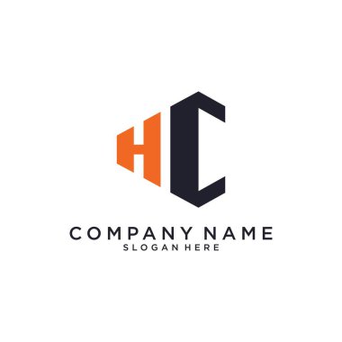 HC or CH letter logo design vector. Initial HC or CH
