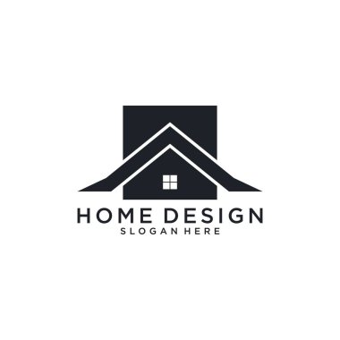 Real estate logo vector home design concept. Roof and home logo vector