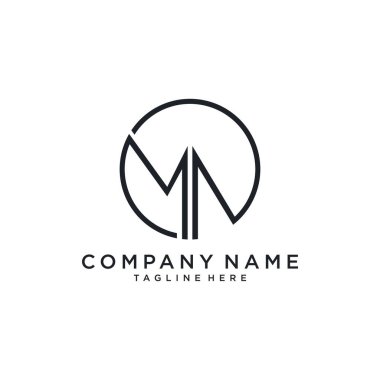 MN or NM initial Logo design Vector. MN letter. MN icon