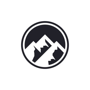 Mountain vector logo design template. Mountain logo. Mountain symbol.Mountain illustration