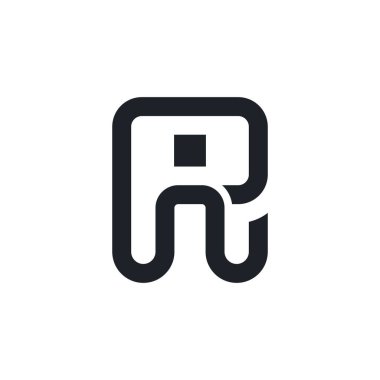 Initial Letter R Abstract logo vector template. R icon technology logo
