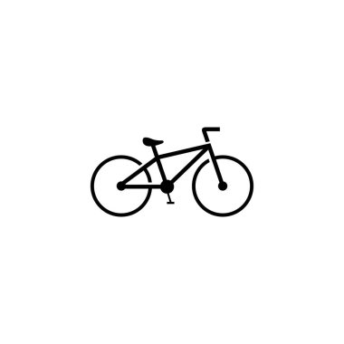 Bicycle icon vector illustration logo on white background. Bicycle logo. Bicycle design