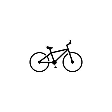 Bicycle icon vector illustration logo on white background. Bicycle logo. Bicycle design