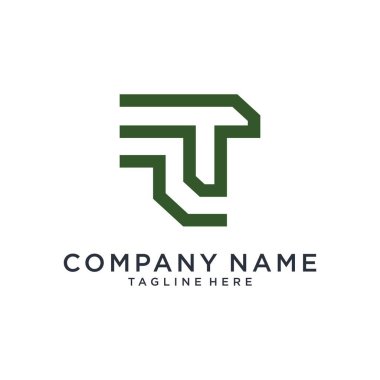 T initial letter logo design template vector.
