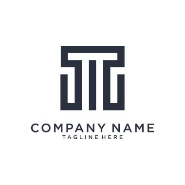 T initial letter logo design template vector.