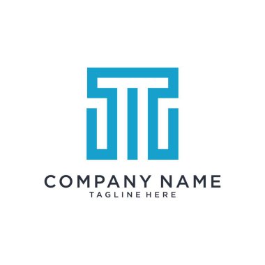 T initial letter logo design template vector.