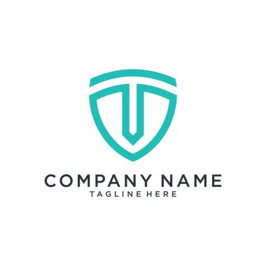 İlk Harf T Logo Tasarım Vektör Şablonu.